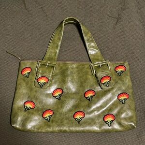 Green vintage purse